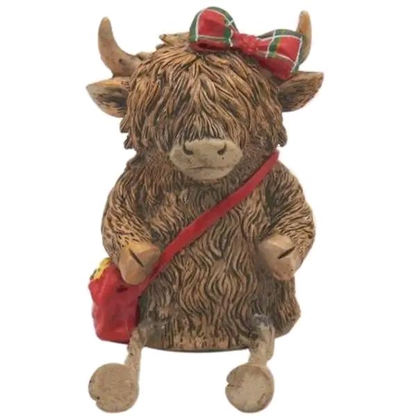 Highland Cow Hanging Legs Ornament