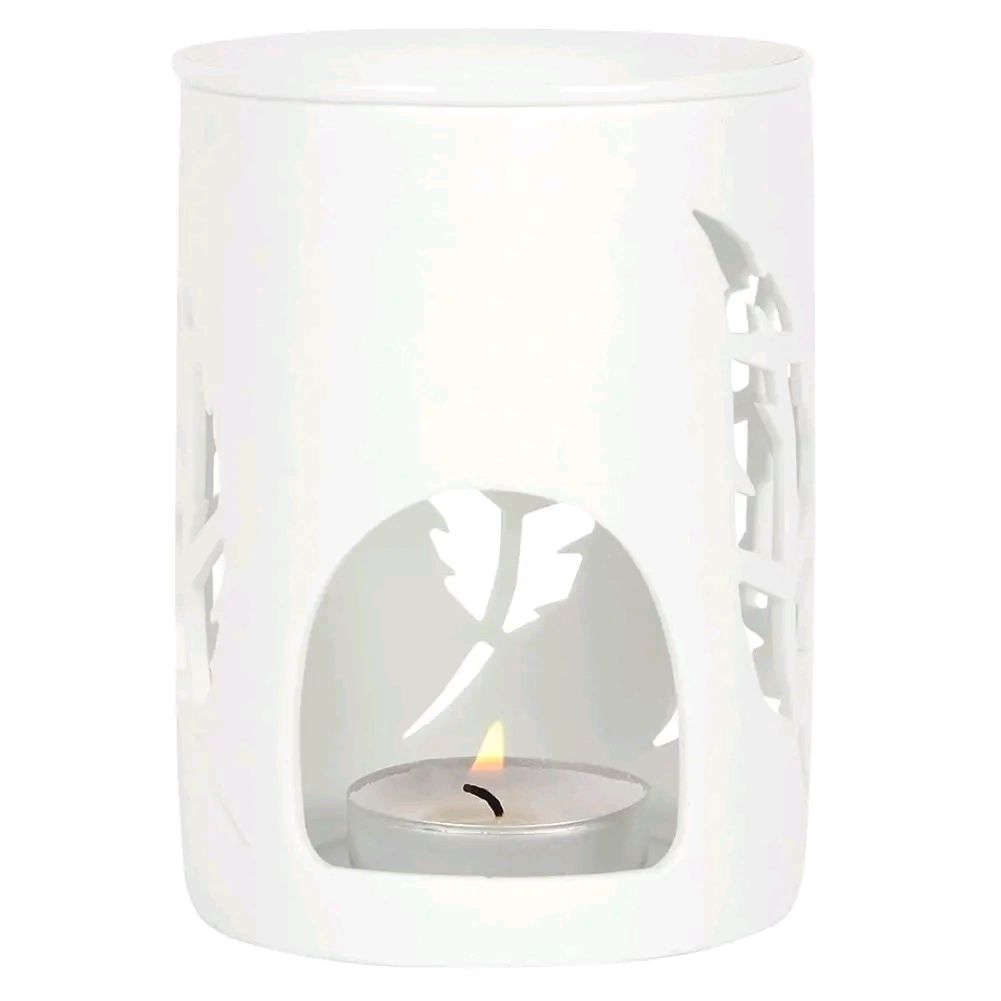 White Feather Cut Out Oil/Wax Burner