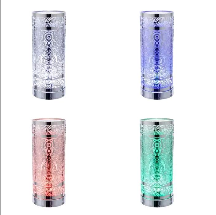 Colour Changing LED Aroma Lamp - Silver Elephant Festival