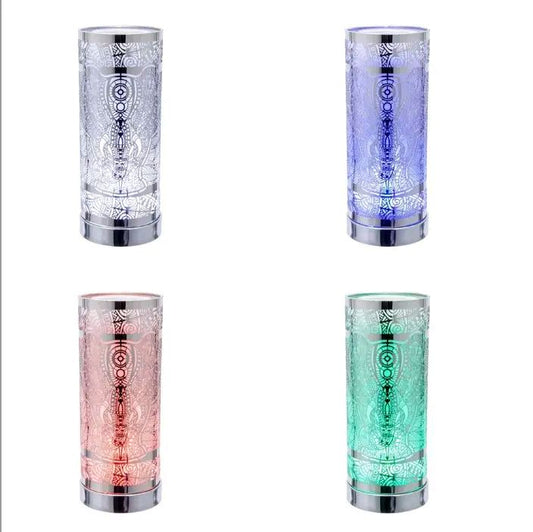 Colour Changing LED Aroma Lamp - Silver Elephant Festival