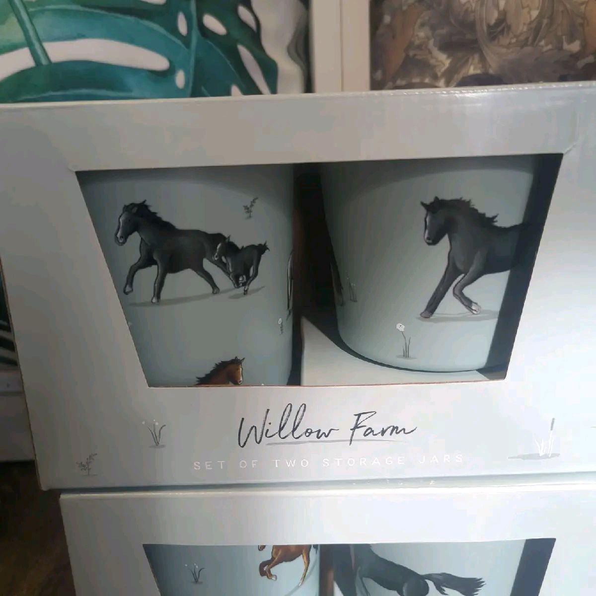 Willow Farm Set of 2 recycled storage jars