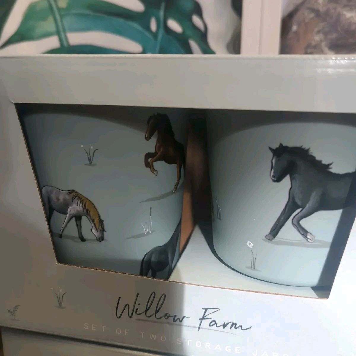 Willow Farm Set of 2 recycled storage jars