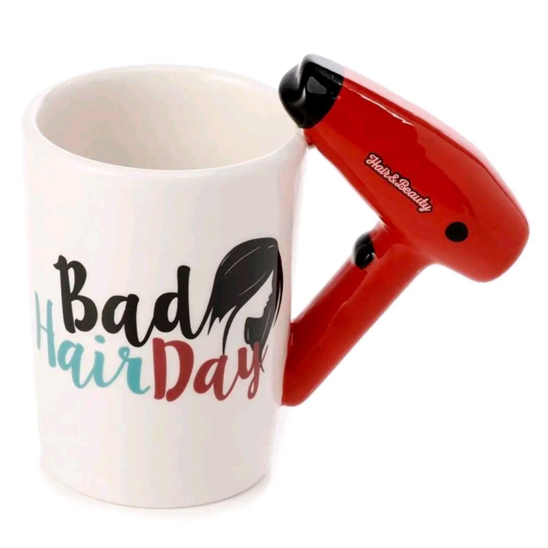 Hair & Beauty slogan Shaped Handle Mug