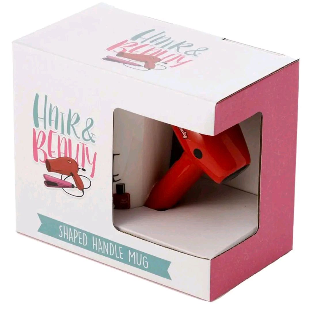 Hair & Beauty slogan Shaped Handle Mug