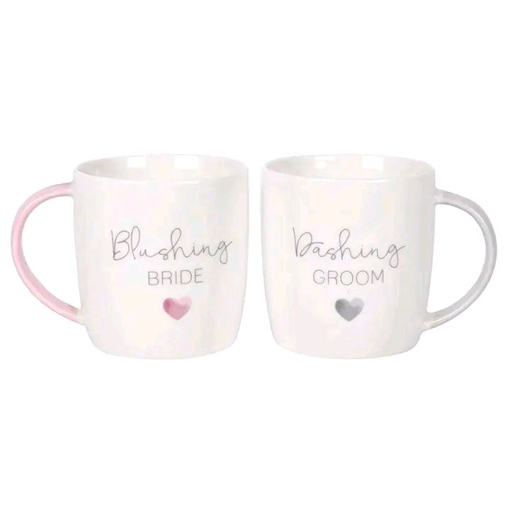 Blushing Bride & Dashing Groom Couples Mug Gift