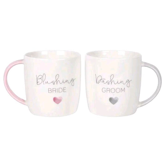 Blushing Bride & Dashing Groom Couples Mug Gift