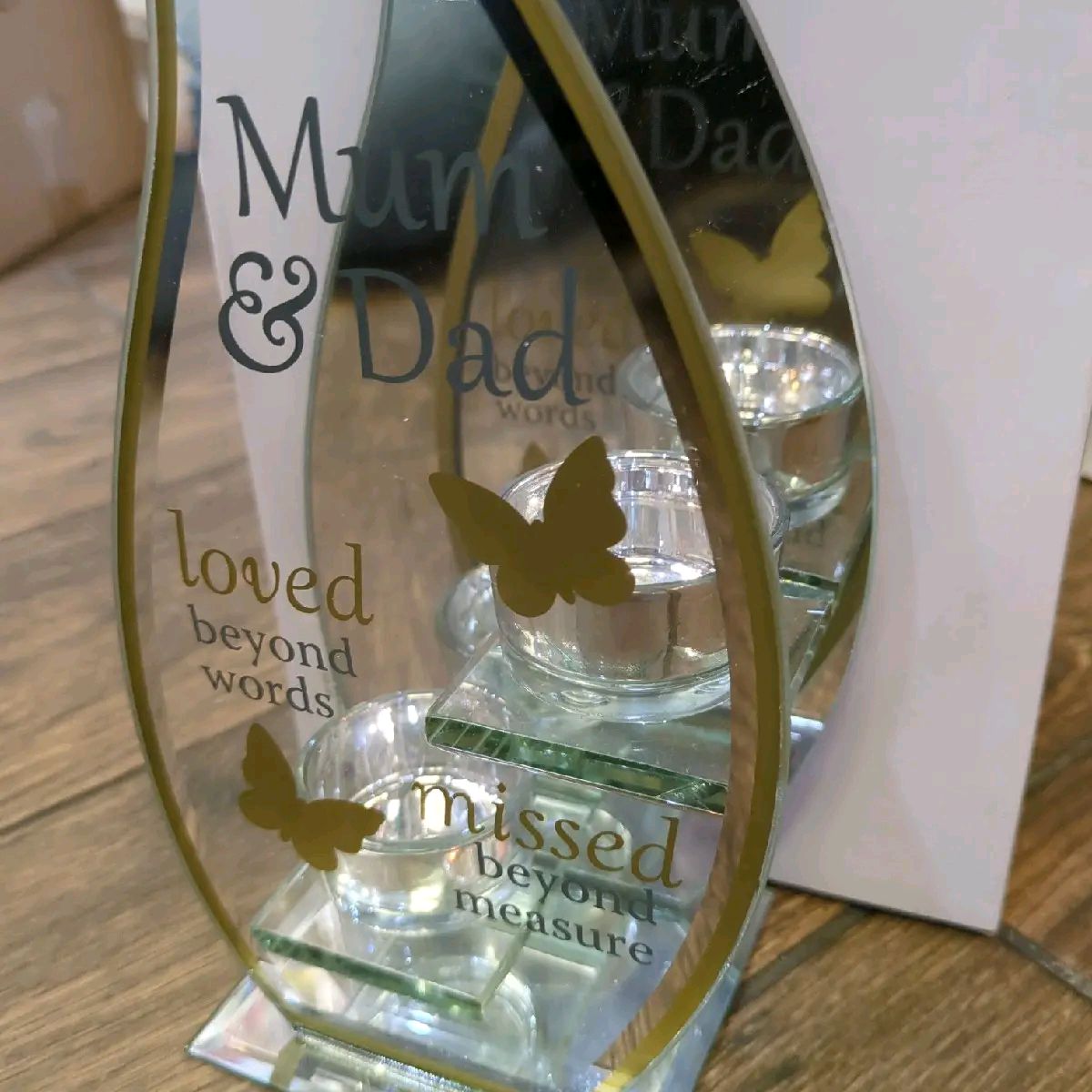 Mum & Dad Memorial Tealight Holder
