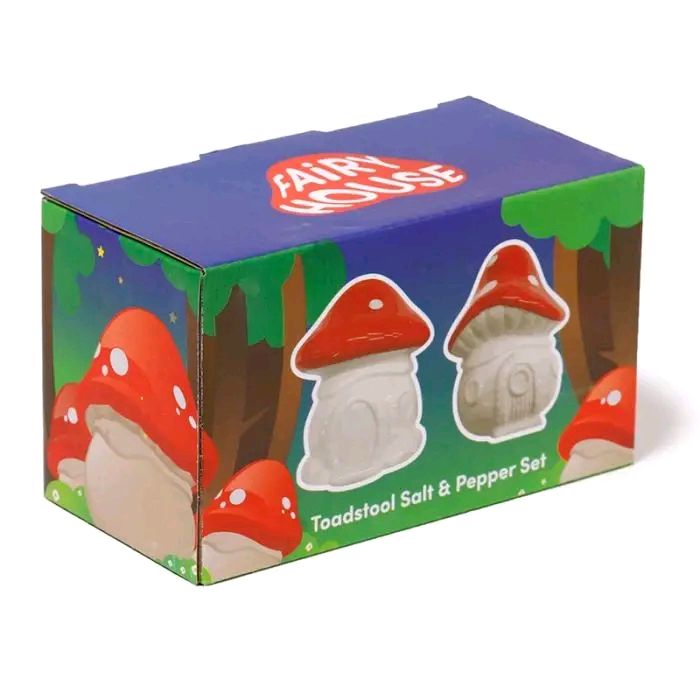 Fairy Toadstool House Salt & Pepper Shakers