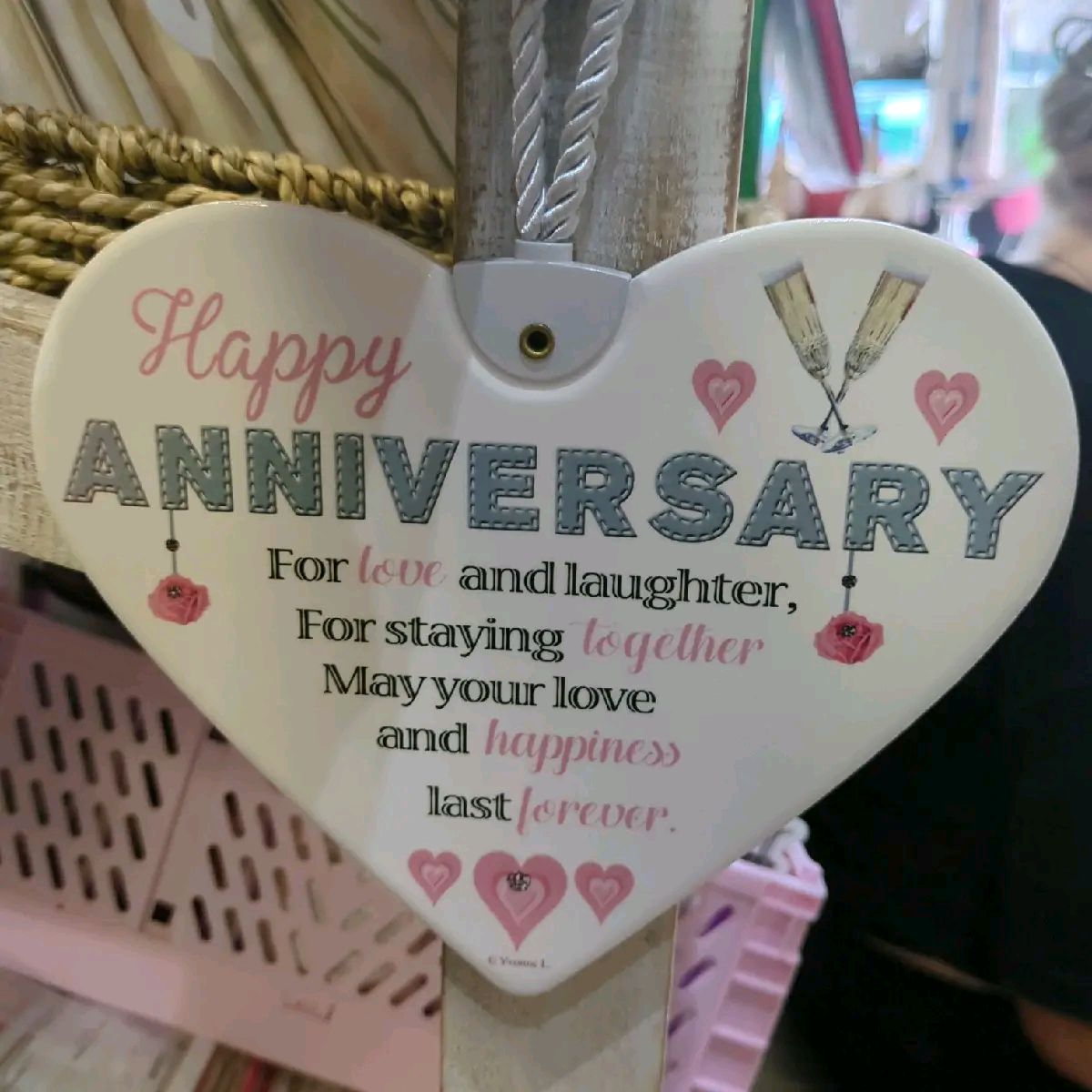 Ceramic Hanging Heart Signs, Various Designs