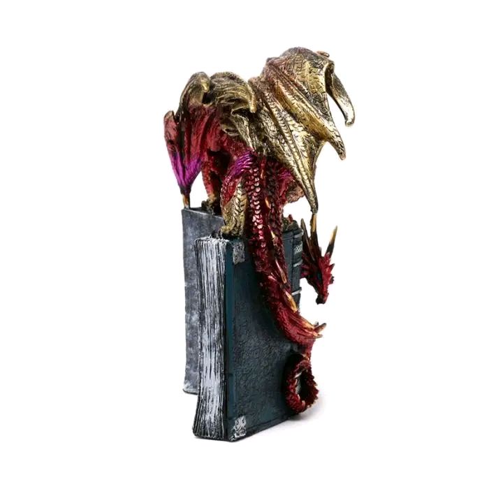 Enchanted Nightmare All Seeing Book Fire Dragon Statue