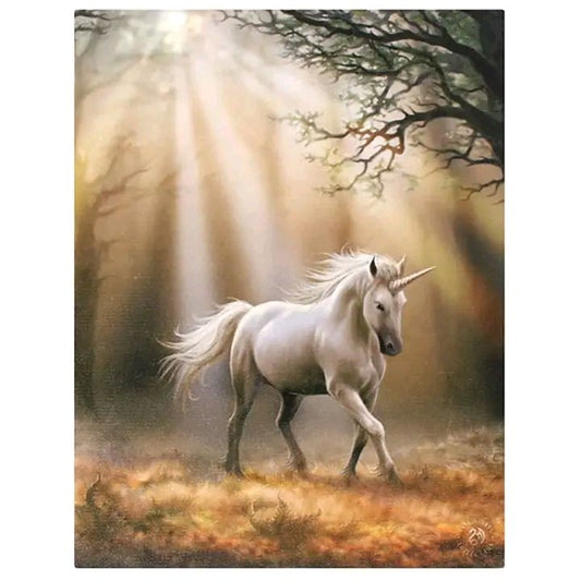 Anne Stokes Glimpse Unicorn Canvas, 19x25cm