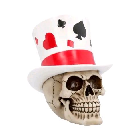 Casino Jack Luck Top Hat Skull 20cm