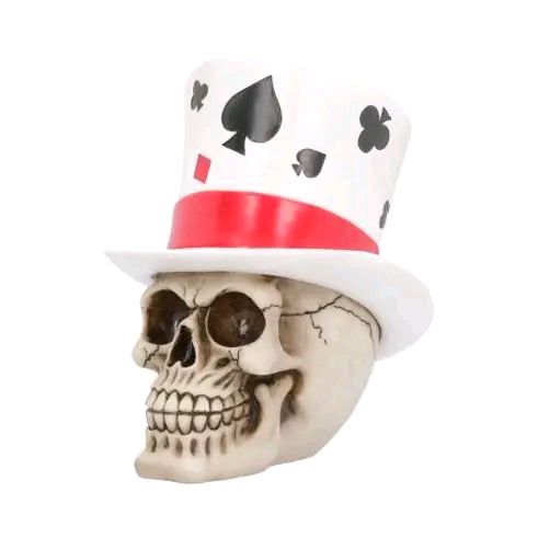 Casino Jack Luck Top Hat Skull 20cm