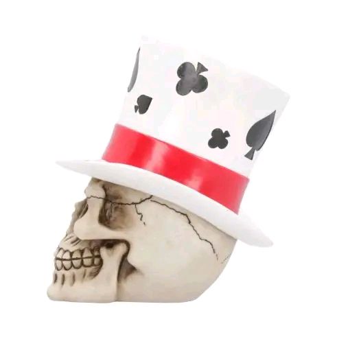 Casino Jack Luck Top Hat Skull 20cm