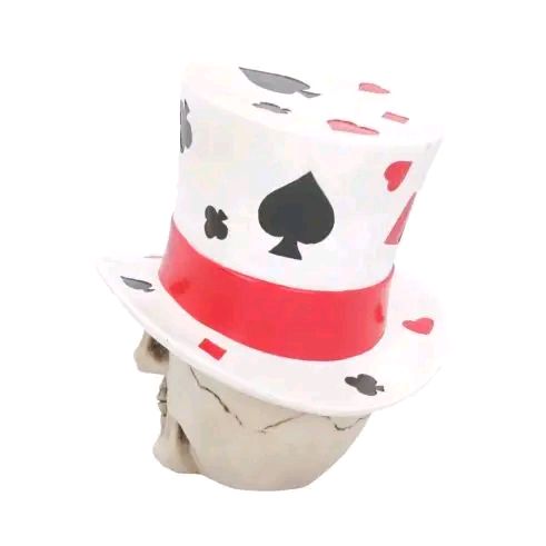 Casino Jack Luck Top Hat Skull 20cm