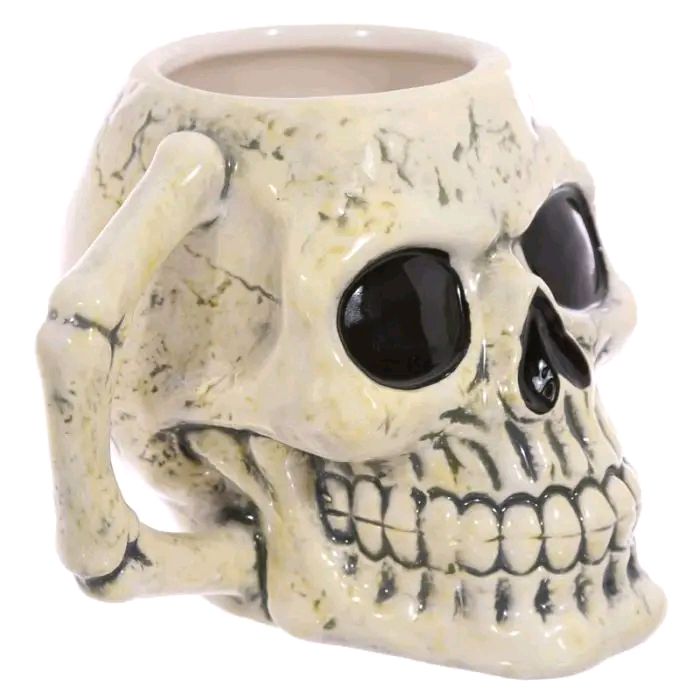 Ancient Skull Head Ceramic Shaped Mug