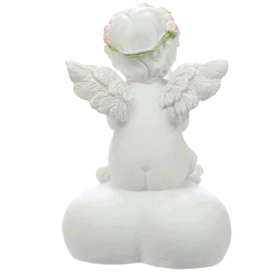 Rosebud LED Crystal Ball Cherub
