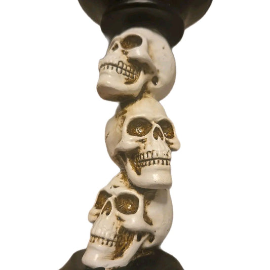 Black & White skull Candle Stand