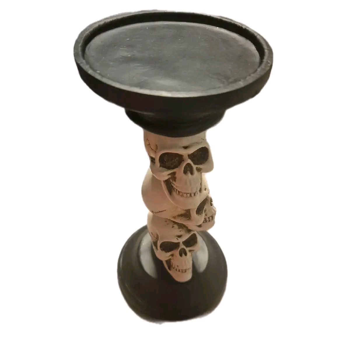 Black & White skull Candle Stand
