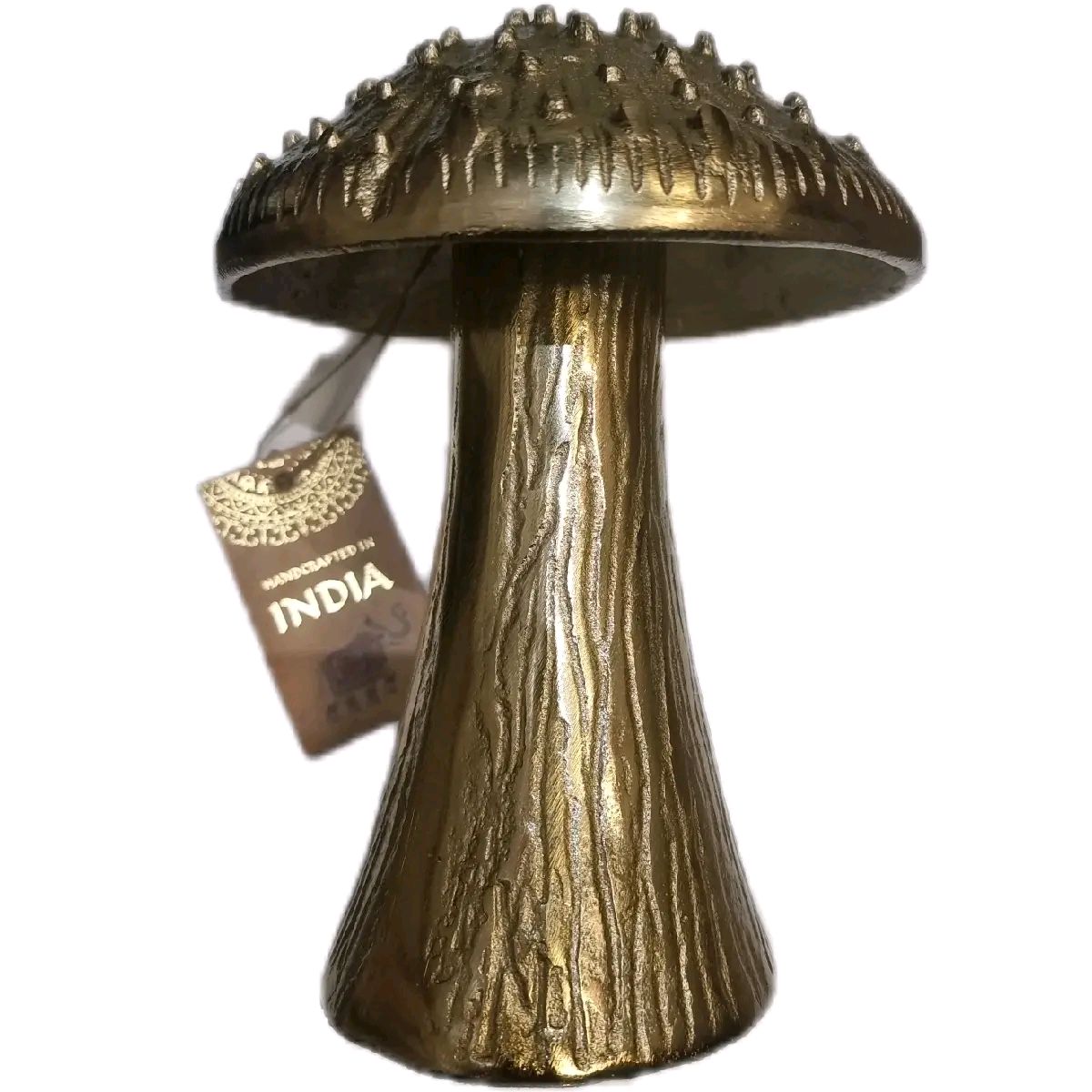 Golden Toadstool ornament handcrafted in India