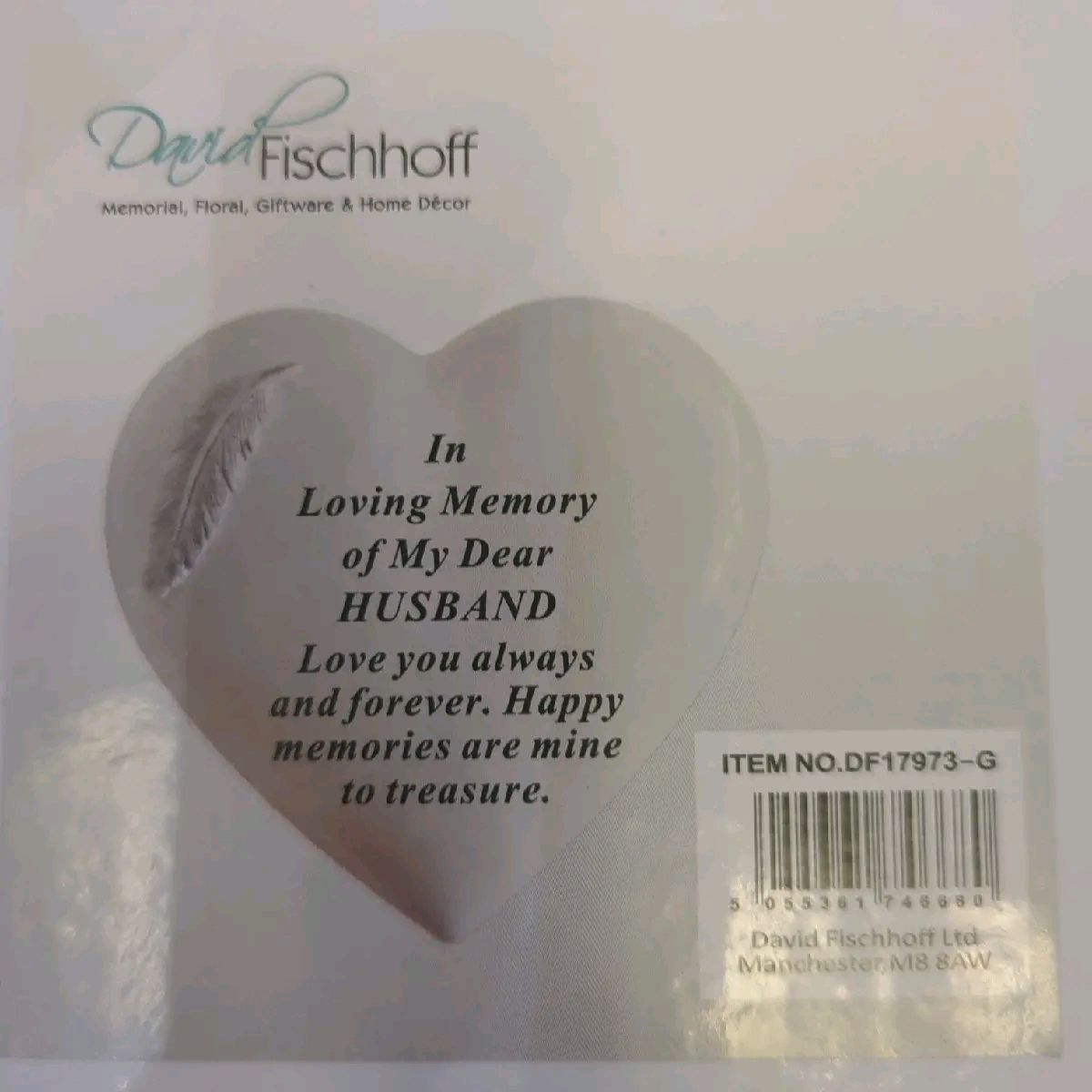 Remembrance Heart with Silver Feather, 5 options
