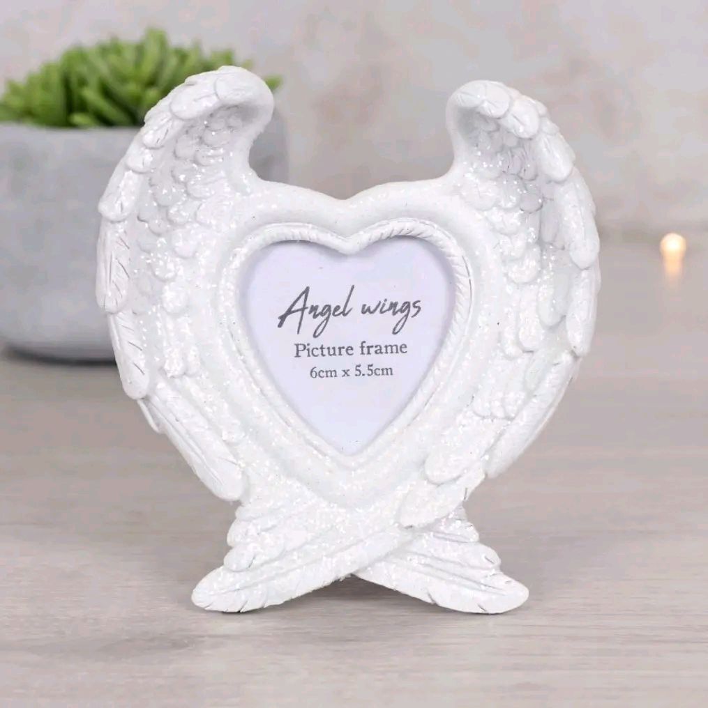 Glitter Angel Wings Photo Frame