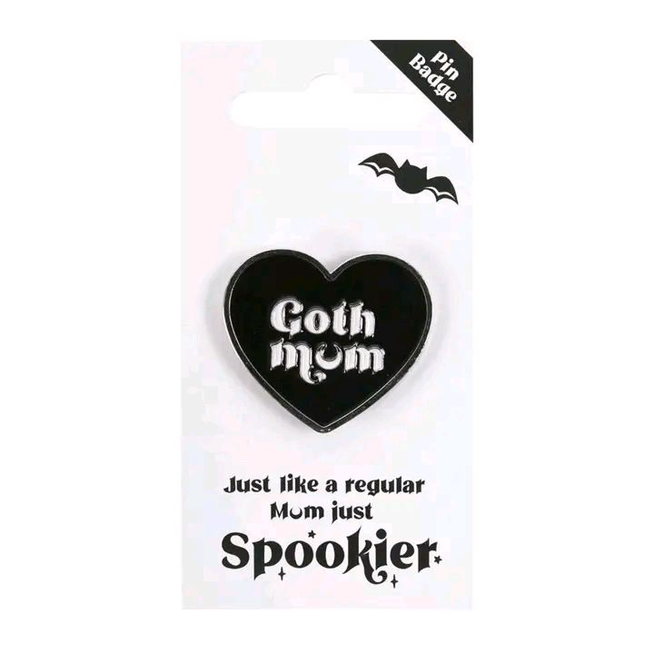 Goth mum Pin Badge