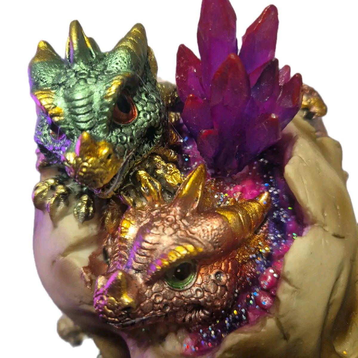 Baby Dragon LED Skull Ornament