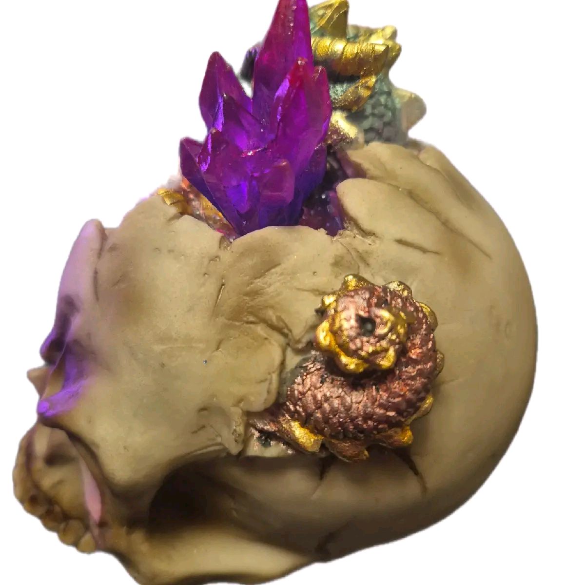 Baby Dragon LED Skull Ornament