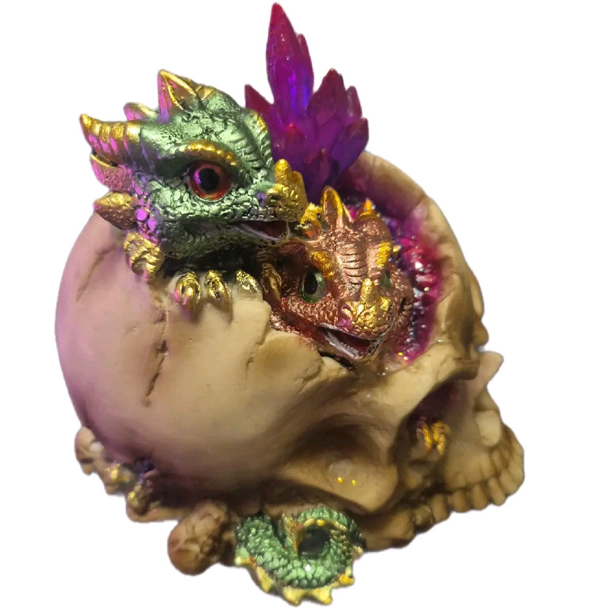 Baby Dragon LED Skull Ornament