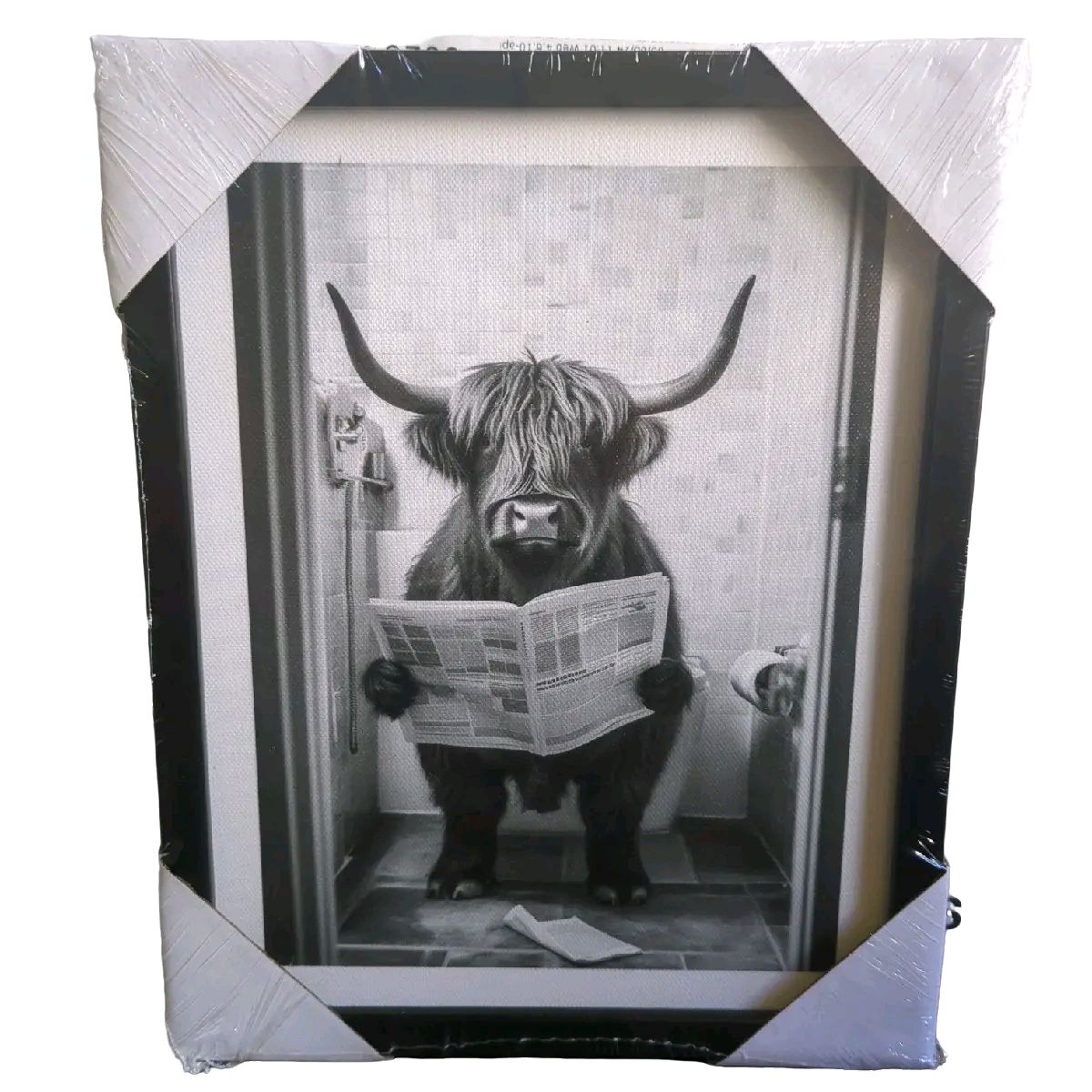 Highland Cow Framed wall art Canvas