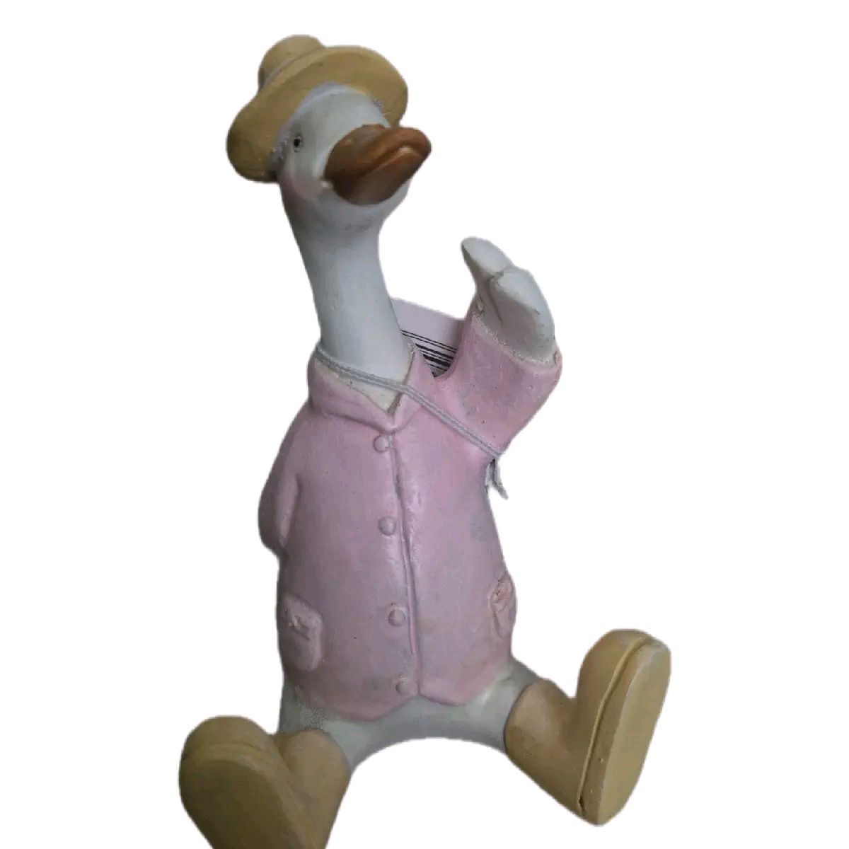 Pink Sitting Duck Ornament 11cm