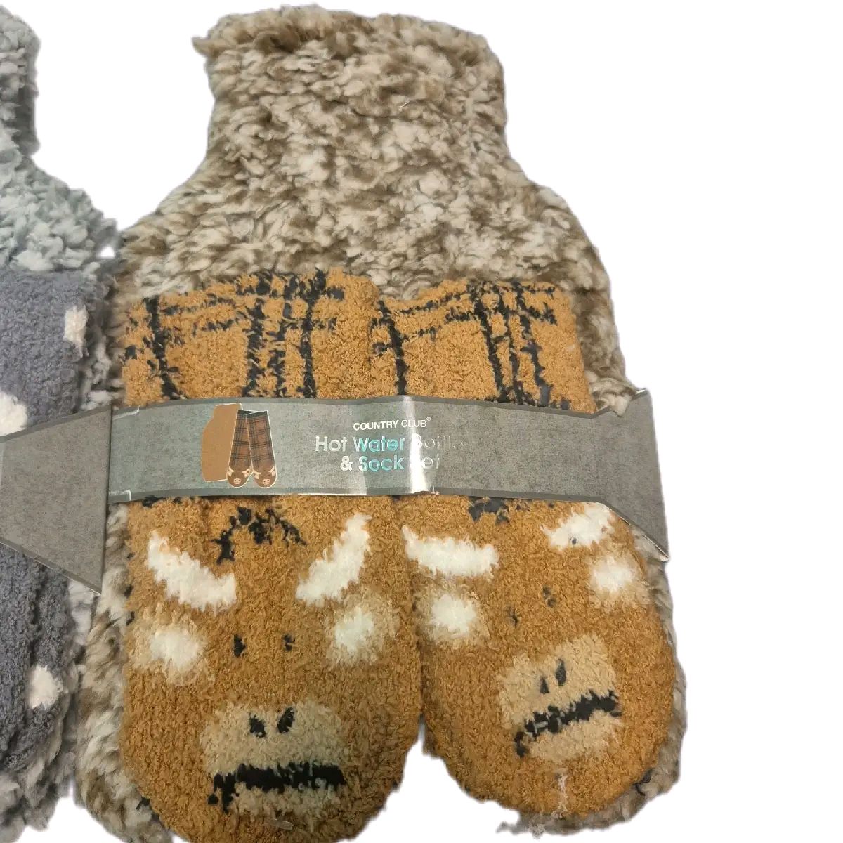 Novelty Hot water bottle and cosy socks set