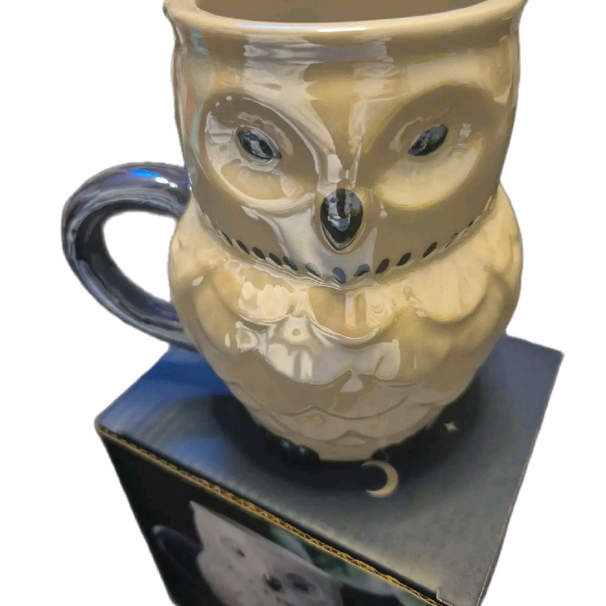 Iridescent Owl Shaped Mug