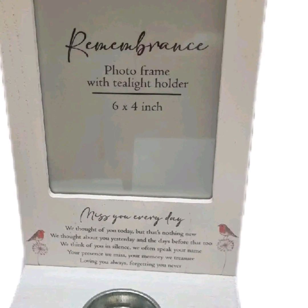 Tealight holder & Photo Frame for Miss you everyday remembrance