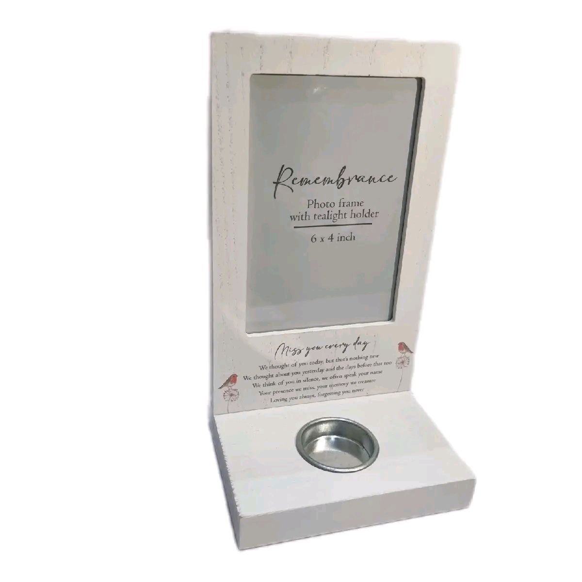 Tealight holder & Photo Frame for Miss you everyday remembrance