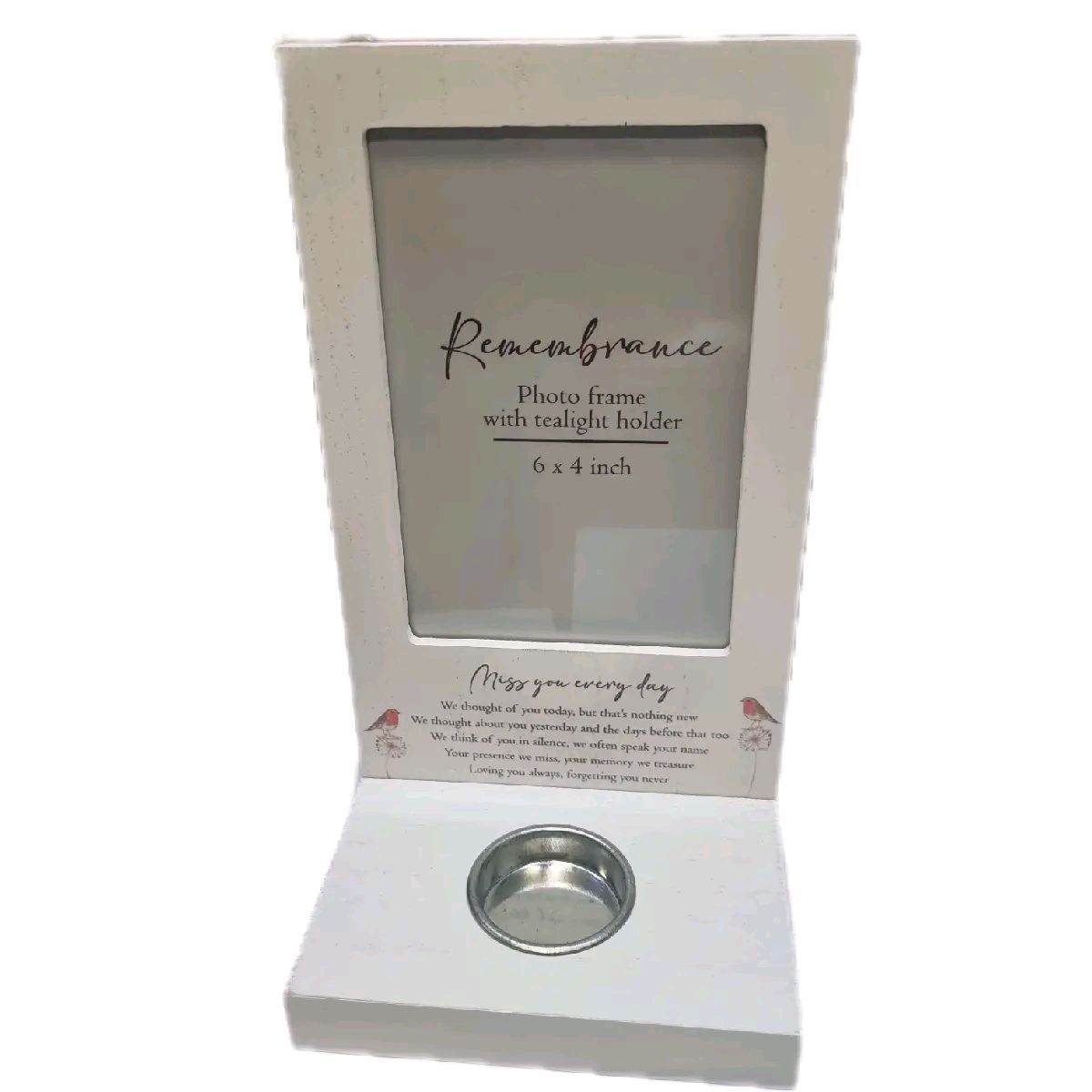Tealight holder & Photo Frame for Miss you everyday remembrance