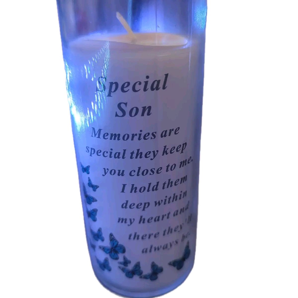 Memorial Candle With Wording