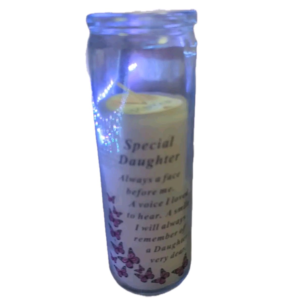 Memorial Candle With Wording