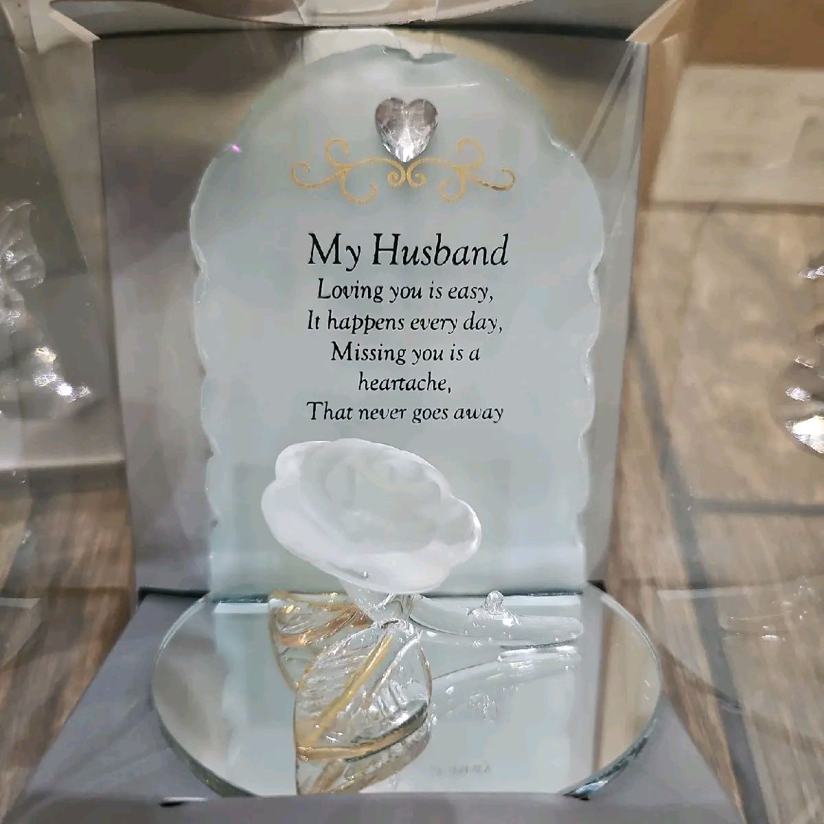 Thoughts of You Memorial Glass Plaque, 4 options