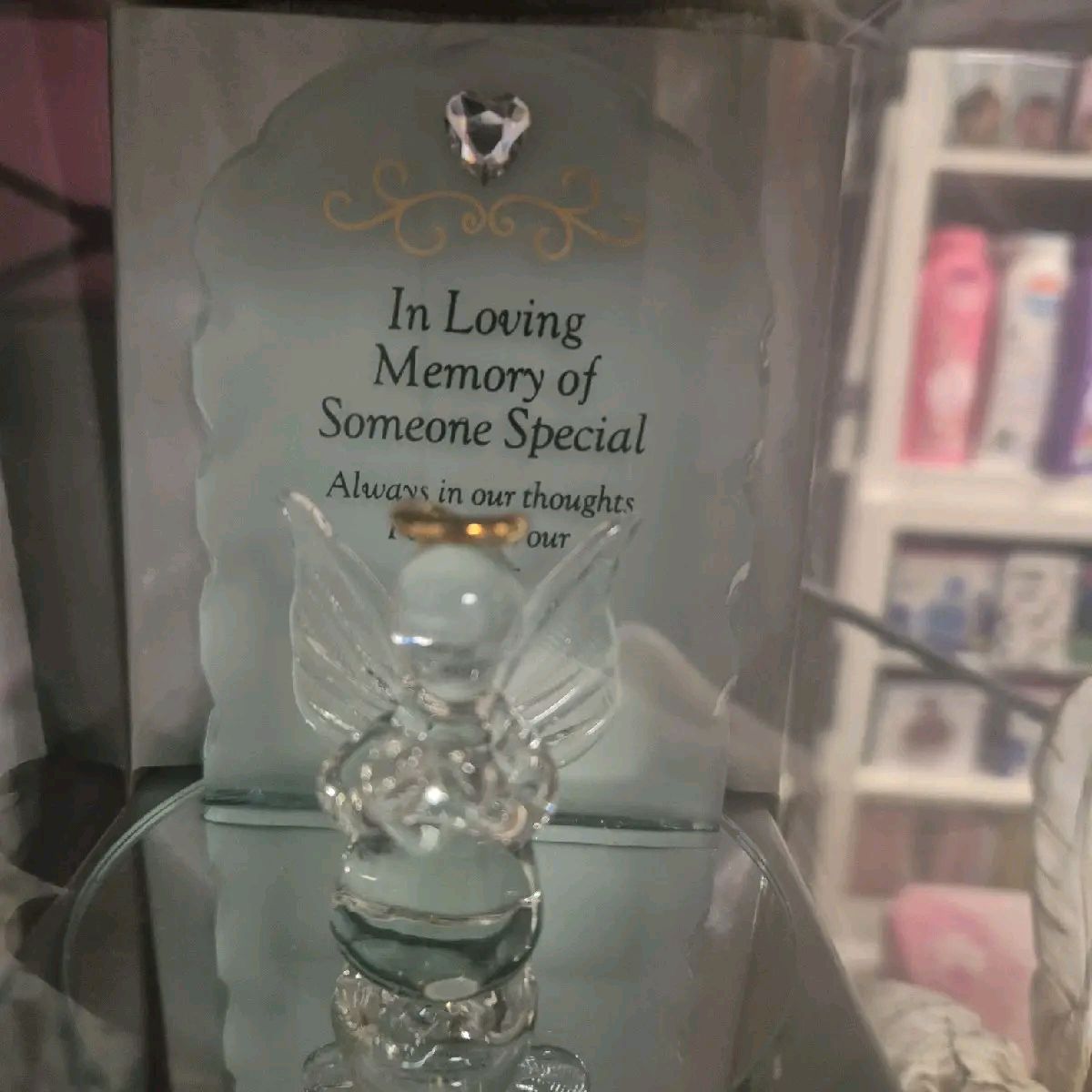 Thoughts of You Memorial Glass Plaque, 4 options