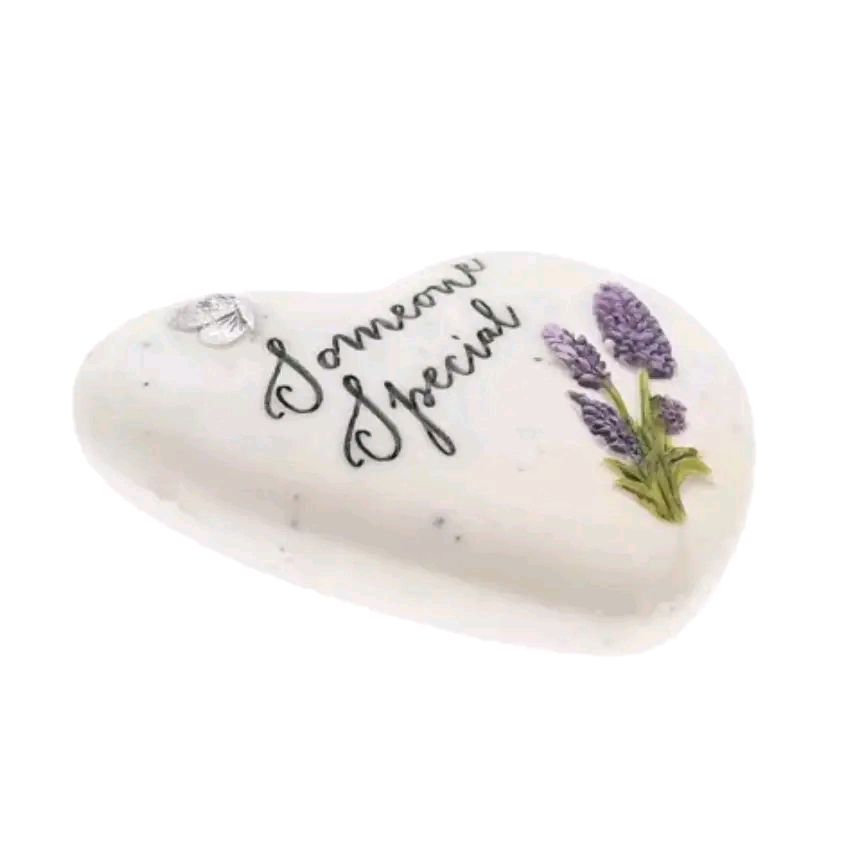 Thoughts of You Small Lavender Heart Stone
