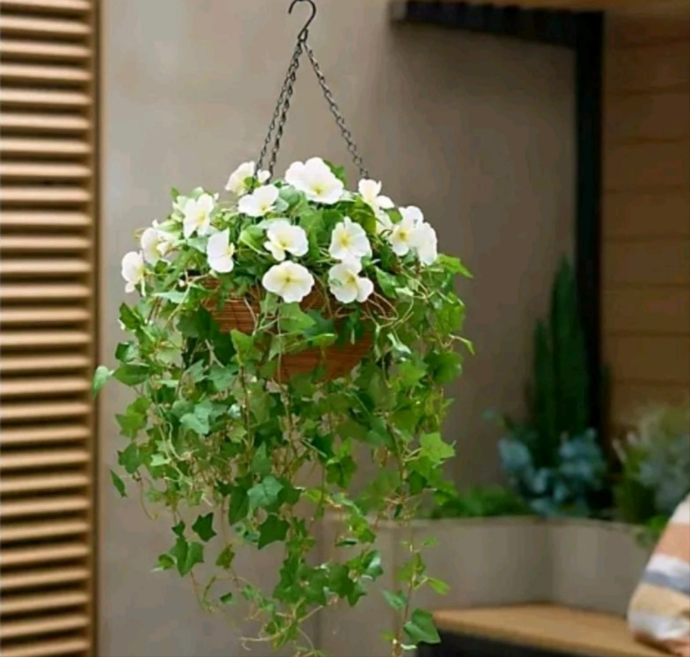 Light up Artificial Hanging basket plants