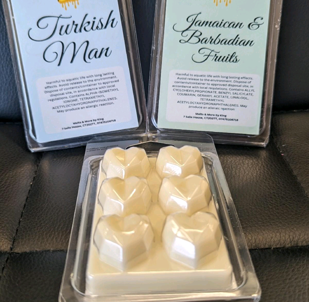 Scented Geo Heart Wax Bars 60g Scents P-Z