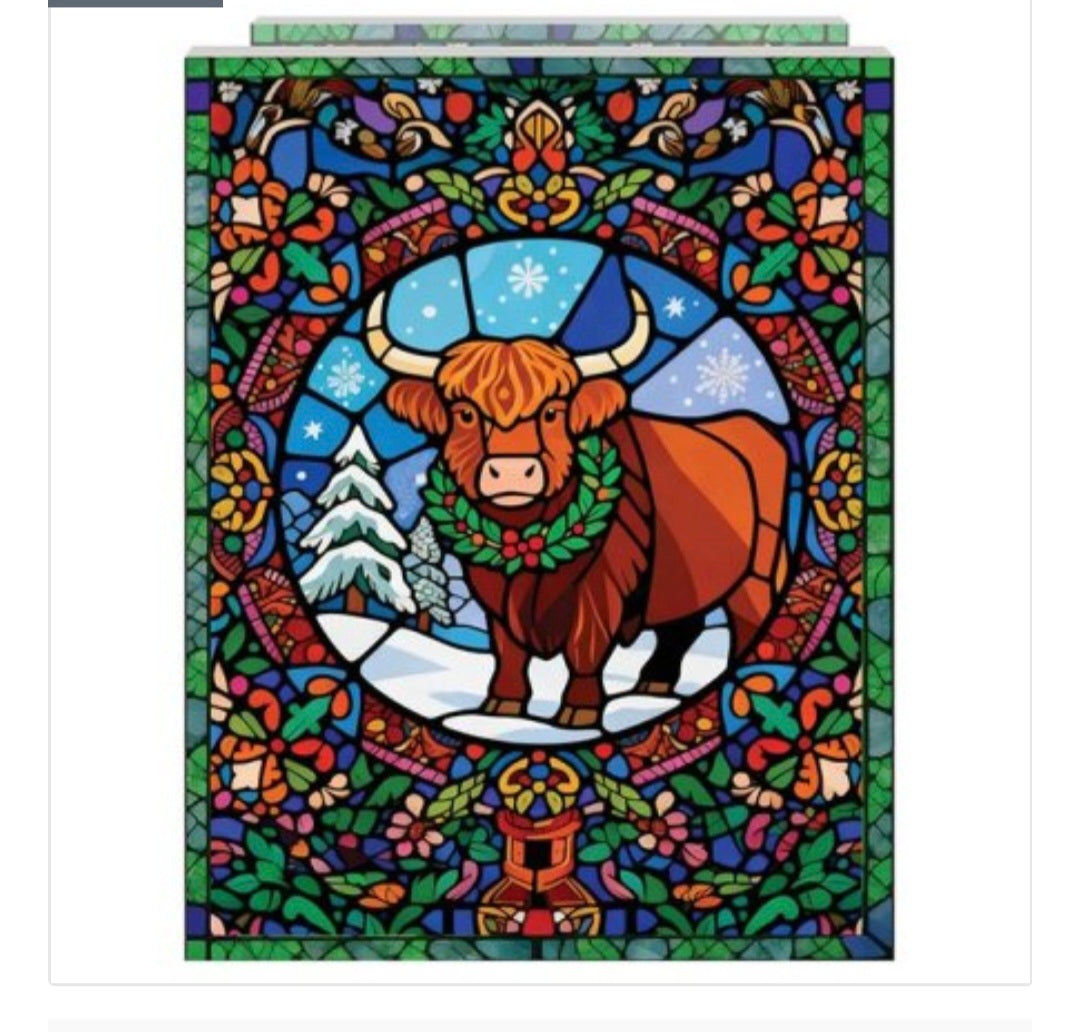Light Up Highland Cow LED Plaque, 21cm