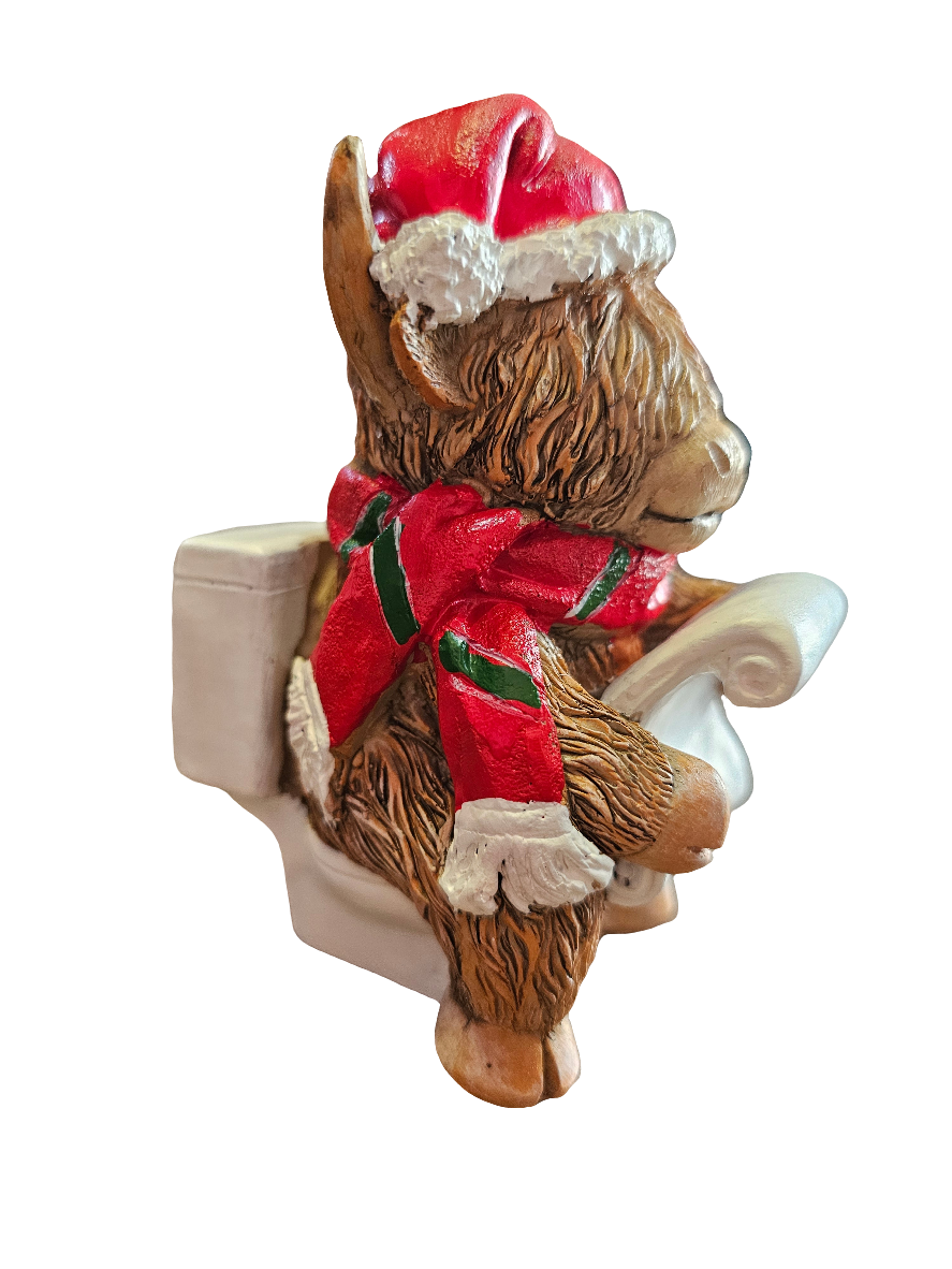 Christmas Highland Cow on Loo
