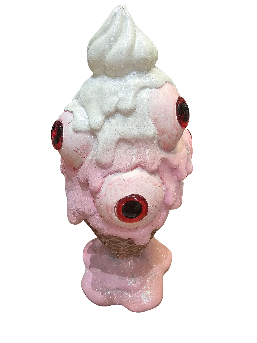Pink eyes cream Halloween ornament
