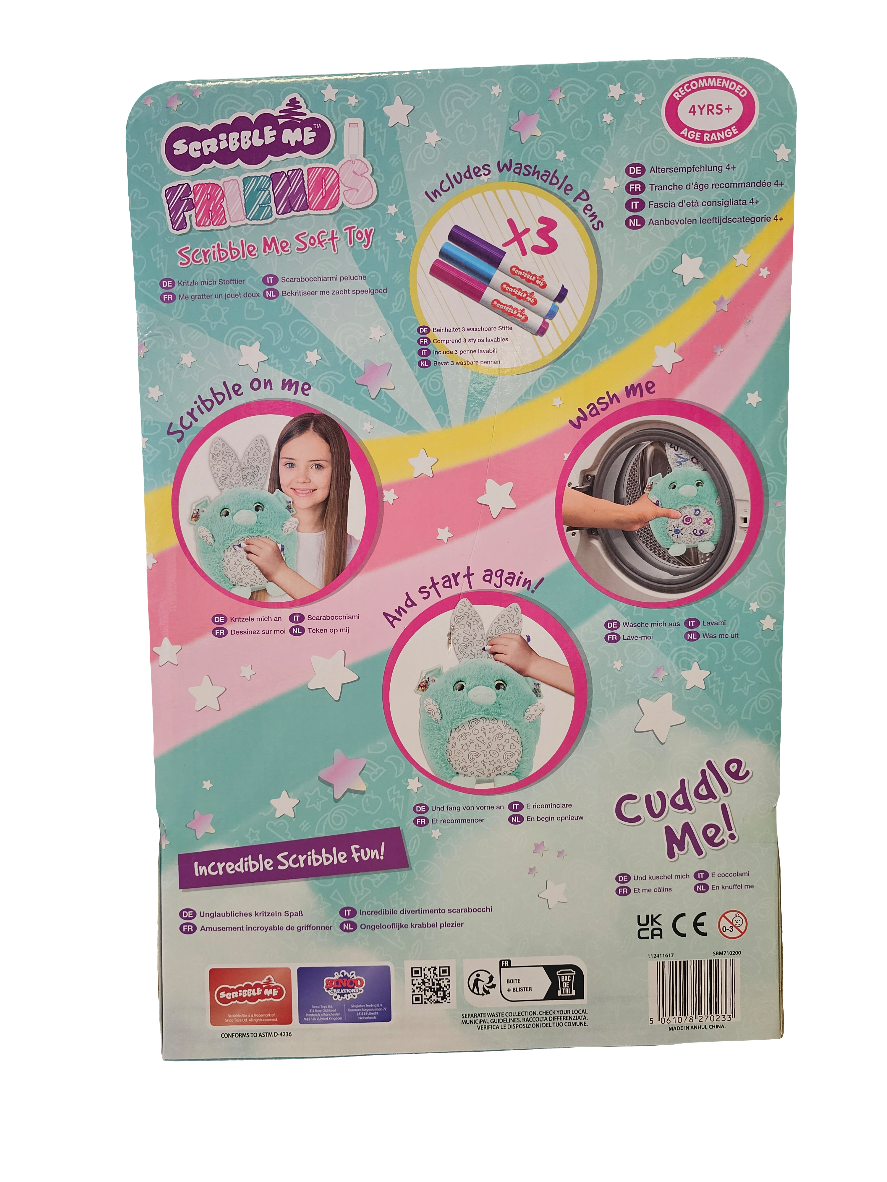 Scribble me soft toy - 3 designs