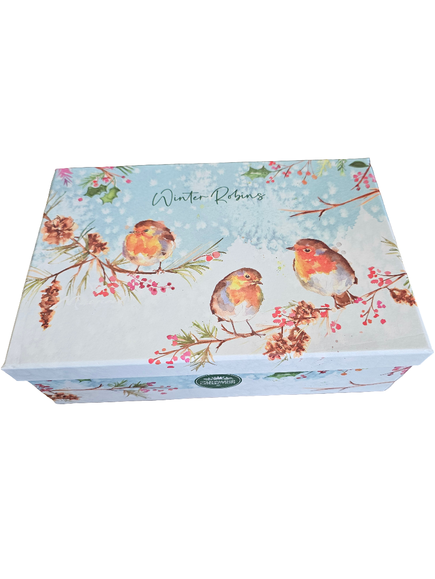 Winter Robin Jennifer Rose Baubles Set of 6