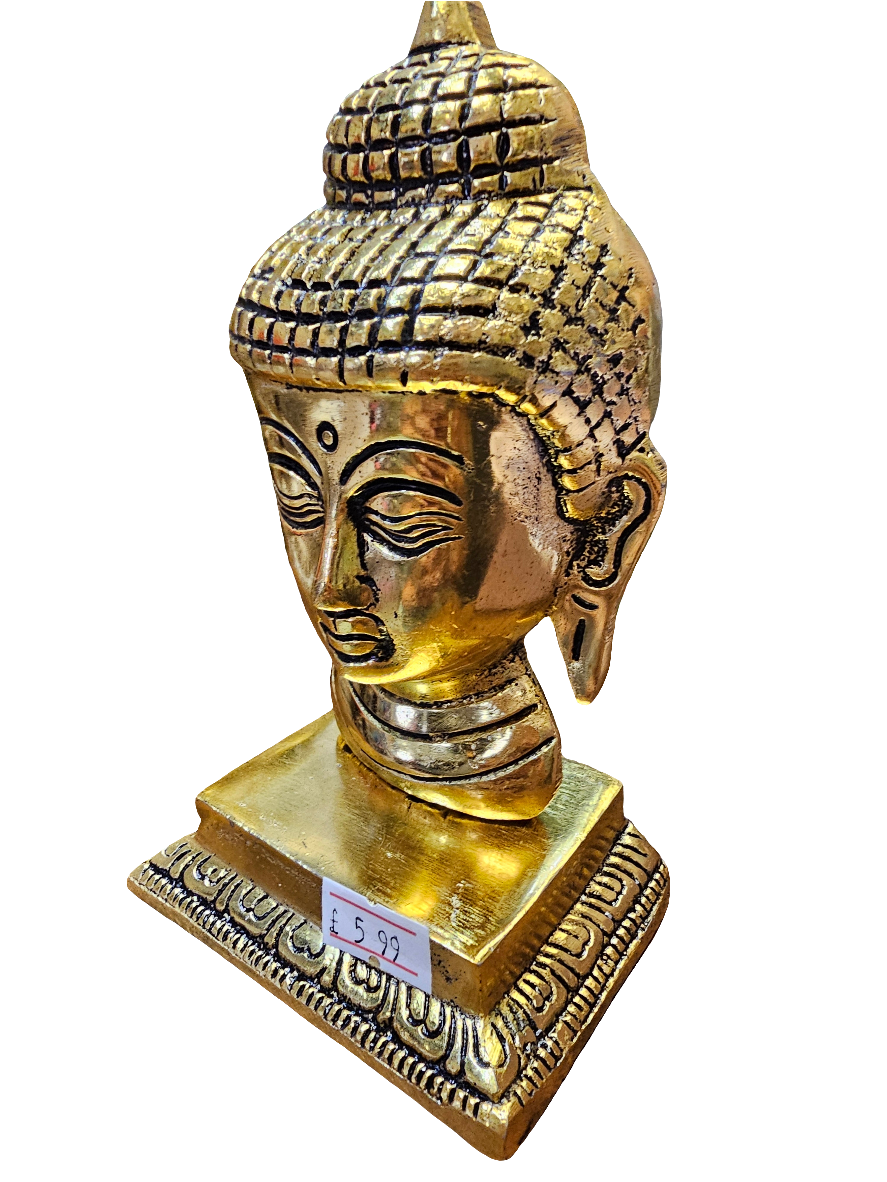 Gold Plated Metal Buddha Head